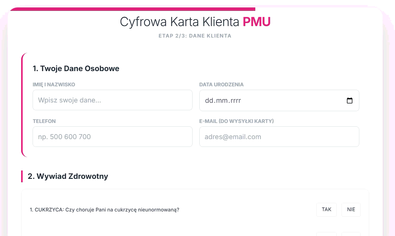 Działanie aplikacji ProstaZgoda - demo